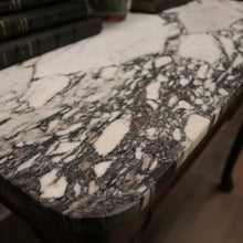 Load image into Gallery viewer, x SOLD Antique French Walnut and Marble Top Centre Table, Console Table, Hall Table or Desk. B12084