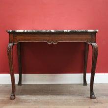 Load image into Gallery viewer, x SOLD Antique French Walnut and Marble Top Centre Table, Console Table, Hall Table or Desk. B12084