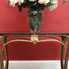 Load image into Gallery viewer, Antique French Brass and Black Marble Top Coffee Table, or Side or Lamp Table. B12117