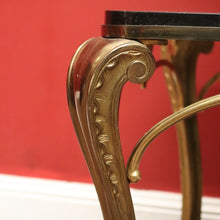 Load image into Gallery viewer, Antique French Brass and Black Marble Top Coffee Table, or Side or Lamp Table. B12117