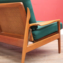 Load image into Gallery viewer, x SOLD Fler Narvik 4-Seater Lounge – Mid-Century Modern – Cane Back – Converts to Bed. B12569