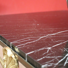 Load image into Gallery viewer, Antique French Brass and Black Marble Top Coffee Table, or Side or Lamp Table. B12117
