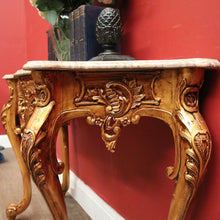 Load image into Gallery viewer, French Marble Top Gilt Hand-painted Hallway or Foyer Console Table. B12107