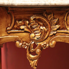 Load image into Gallery viewer, French Marble Top Gilt Hand-painted Hallway or Foyer Console Table. B12107