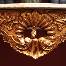 Load image into Gallery viewer, French Marble Top Gilt Hand-painted Hallway or Foyer Console Table. B12107
