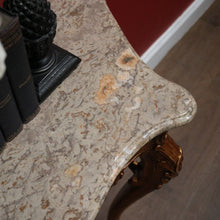 Load image into Gallery viewer, French Marble Top Gilt Hand-painted Hallway or Foyer Console Table. B12107