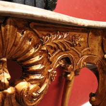 Load image into Gallery viewer, French Marble Top Gilt Hand-painted Hallway or Foyer Console Table. B12107
