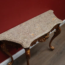 Load image into Gallery viewer, French Marble Top Gilt Hand-painted Hallway or Foyer Console Table. B12107