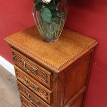 Load image into Gallery viewer, x SOLD French Oak Five Drawer Chest Cabriole Legs Brass Handles Vintage. B12807