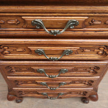 Load image into Gallery viewer, x SOLD French Oak Five Drawer Chest Cabriole Legs Brass Handles Vintage. B12807