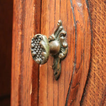 Load image into Gallery viewer, x SOLD Pair of Antique French Oak and Marble Top Bedside Cabinets or Lamp Tables. B12090