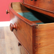 Load image into Gallery viewer, Antique English Mahogany Chest Flame Drawers Mother of Pearl. B12992