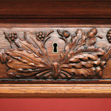 Load image into Gallery viewer, x SOLD Antique French Oak Stretcher base two Drawer Office Desk, Writing Desk, hall Table. B12108