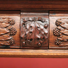 Load image into Gallery viewer, x SOLD Antique French Oak Stretcher base two Drawer Office Desk, Writing Desk, hall Table. B12108