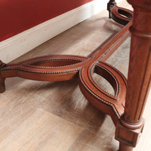 Load image into Gallery viewer, x SOLD Antique French Oak Stretcher base two Drawer Office Desk, Writing Desk, hall Table. B12108