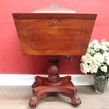 Load image into Gallery viewer, Regency Mahogany Wine Cooler Sarcophagus Cellarette Lion Handles. B12970