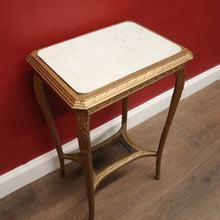 Load image into Gallery viewer, Antique French Gilt Lamp or Side Table with a Cane Tier Base. B12106