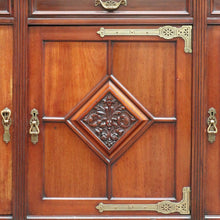Load image into Gallery viewer, Antique English Walnut Six Door Bookcase Display Cabinet Astragal Doors. B12972