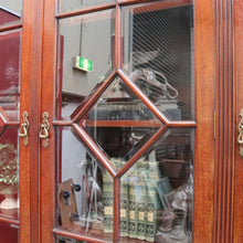Load image into Gallery viewer, Antique English Walnut Six Door Bookcase Display Cabinet Astragal Doors. B12972