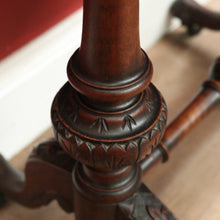 Load image into Gallery viewer, x SOLD Antique English Burr Walnut Sewing Table – Drawer, Work Bag, Key Included. B12574