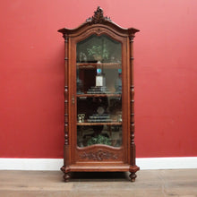 Load image into Gallery viewer, x SOLD Antique French Oak China Cabinet, Display Cupboard or Bookcase. B12105