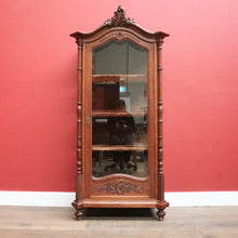 Load image into Gallery viewer, x SOLD Antique French Oak China Cabinet, Display Cupboard or Bookcase. B12105