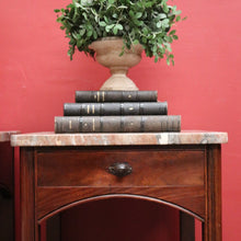 Load image into Gallery viewer, x SOLD A Pair of Antique French Art Nouveau Bedside Cabinets or Lamp Tables with Marble Tops, B12097