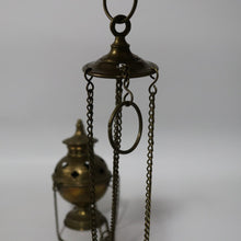 Load image into Gallery viewer, x SOLD Antique French Brass Thurible Censer – Quatrefoil Motifs, Wonderful aged Patina. B12396