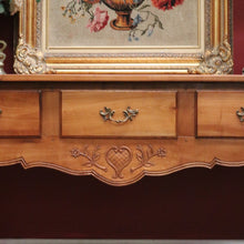 Load image into Gallery viewer, x SOLD French Elm Three-Drawer Hall Table or Console Table with Brass Handles. B12151