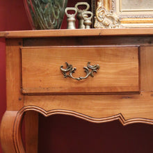 Load image into Gallery viewer, x SOLD French Elm Three-Drawer Hall Table or Console Table with Brass Handles. B12151
