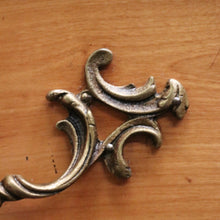 Load image into Gallery viewer, x SOLD French Elm Three-Drawer Hall Table or Console Table with Brass Handles. B12151