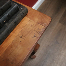 Load image into Gallery viewer, x SOLD French Elm Three-Drawer Hall Table or Console Table with Brass Handles. B12151