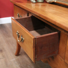 Load image into Gallery viewer, x SOLD French Elm Three-Drawer Hall Table or Console Table with Brass Handles. B12151