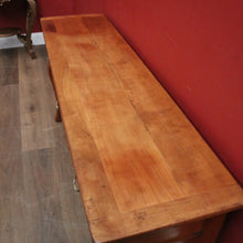 Load image into Gallery viewer, x SOLD French Elm Three-Drawer Hall Table or Console Table with Brass Handles. B12151