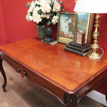 Load image into Gallery viewer, x SOLD Antique French Mahogany Two Drawer Office Desk, Student Desk or Small Dining Table. B12118