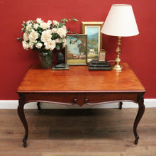Load image into Gallery viewer, x SOLD Antique French Mahogany Two Drawer Office Desk, Student Desk or Small Dining Table. B12118