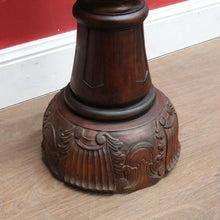 Load image into Gallery viewer, SOLD Vintage Mahogany Plant or Statue Stand Pedestal Carved Leaf Detail. B12986