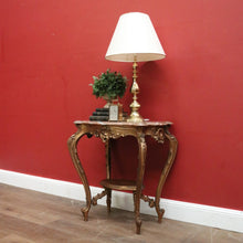Load image into Gallery viewer, x SOLD Marble Top Gilt Timber Centre Table or Console Table or Side/Lamp Table. B12129