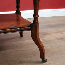 Load image into Gallery viewer, Antique Mahogany Occasional Table Hexagon Top Tier Base c1920. B12989