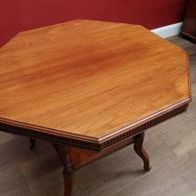 Load image into Gallery viewer, Antique Mahogany Occasional Table Hexagon Top Tier Base c1920. B12989