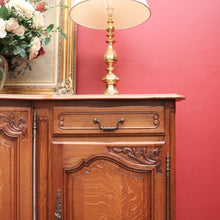 Load image into Gallery viewer, x SOLD Antique French Oak Three-door, Two-drawer Sideboard Buffet. Three Keys, Parquetry Top. B12134