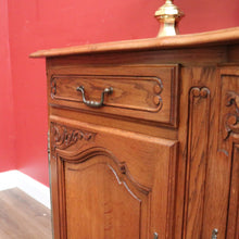 Load image into Gallery viewer, x SOLD Antique French Oak Three-door, Two-drawer Sideboard Buffet. Three Keys, Parquetry Top. B12134