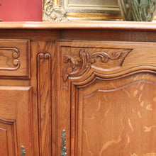 Load image into Gallery viewer, x SOLD Antique French Oak Three-door, Two-drawer Sideboard Buffet. Three Keys, Parquetry Top. B12134