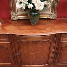 Load image into Gallery viewer, x SOLD Antique French Oak Three-door, Two-drawer Sideboard Buffet. Three Keys, Parquetry Top. B12134