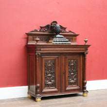 Load image into Gallery viewer, x SOLD Antique French Display Cabinet with Carved Doors, back and Finial Details. B12154