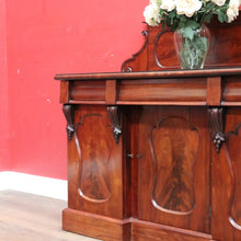 Load image into Gallery viewer, Antique English Mahogany Sideboard Flame Mahogany c1860. B12990