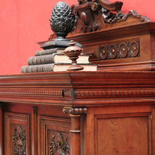 Load image into Gallery viewer, x SOLD Antique French Display Cabinet with Carved Doors, back and Finial Details. B12154