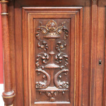 Load image into Gallery viewer, x SOLD Antique French Display Cabinet with Carved Doors, back and Finial Details. B12154