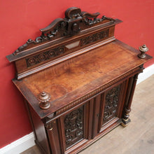 Load image into Gallery viewer, x SOLD Antique French Display Cabinet with Carved Doors, back and Finial Details. B12154