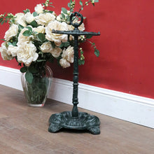 Load image into Gallery viewer, Antique English Cast Iron Umbrella Stand Holder Leaf Drip Tray Antique. B12991